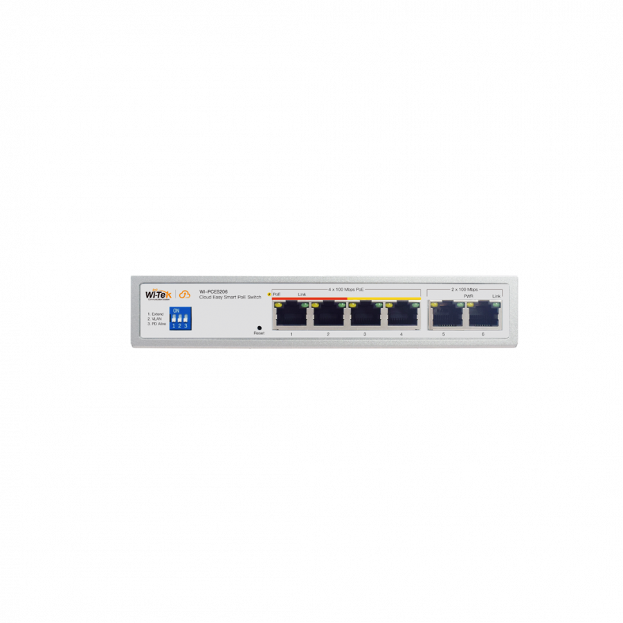 4FE+2FE uplink 250m Long Range PoE Switch with 4 PoE Port