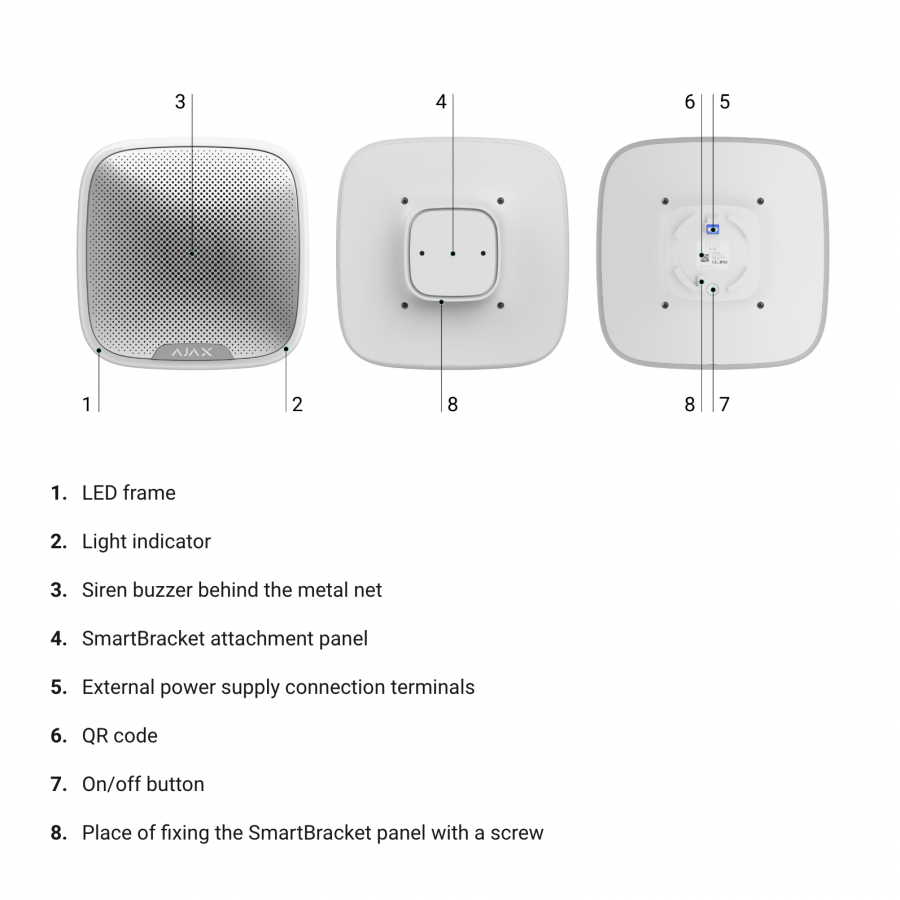 AJAX StreetSiren, Wireless outdoor siren Black