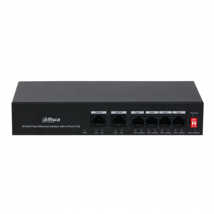 Dahua 6-Port Fast Ethernet Switch with 4-Port PoE