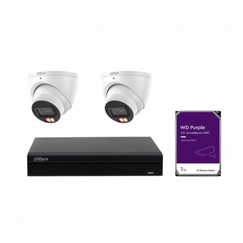 DAHUA KIT 4CH NVR 2*6MP 1TB HDD