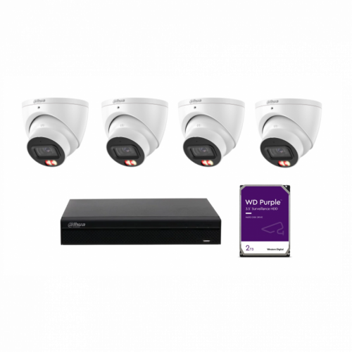 DAHUA KIT 4CH NVR 4*6MP 2TB HDD