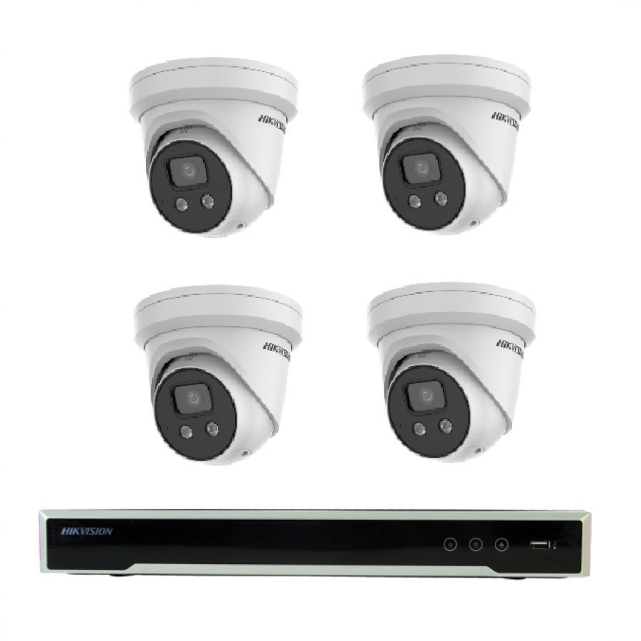 Hikvision 6MP 4CH CCTV Kit: 4* Smart Hybrid Light with ColorVu Camera / 4CH POE/2TB