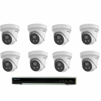 Hikvision 6MP 8CH CCTV Kit: 8* AcuSense Strobe Light and Audible Warning Camera/ 8CH POE/4TB sm