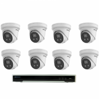 Hikvision 6MP 8CH CCTV Kit: 8* Smart Hybrid Light with ColorVu Camera / 8CH POE/4TB sm