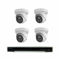 Hikvision 8MP 4CH CCTV Kit: 4* Smart Hybrid Light with ColorVu Camera / 4CH POE/2TB sm