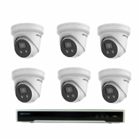 Hikvision 8MP 8CH CCTV Kit: 6* AcuSense Strobe Light and Audible Warning Camera / 8CH POE/4TB sm