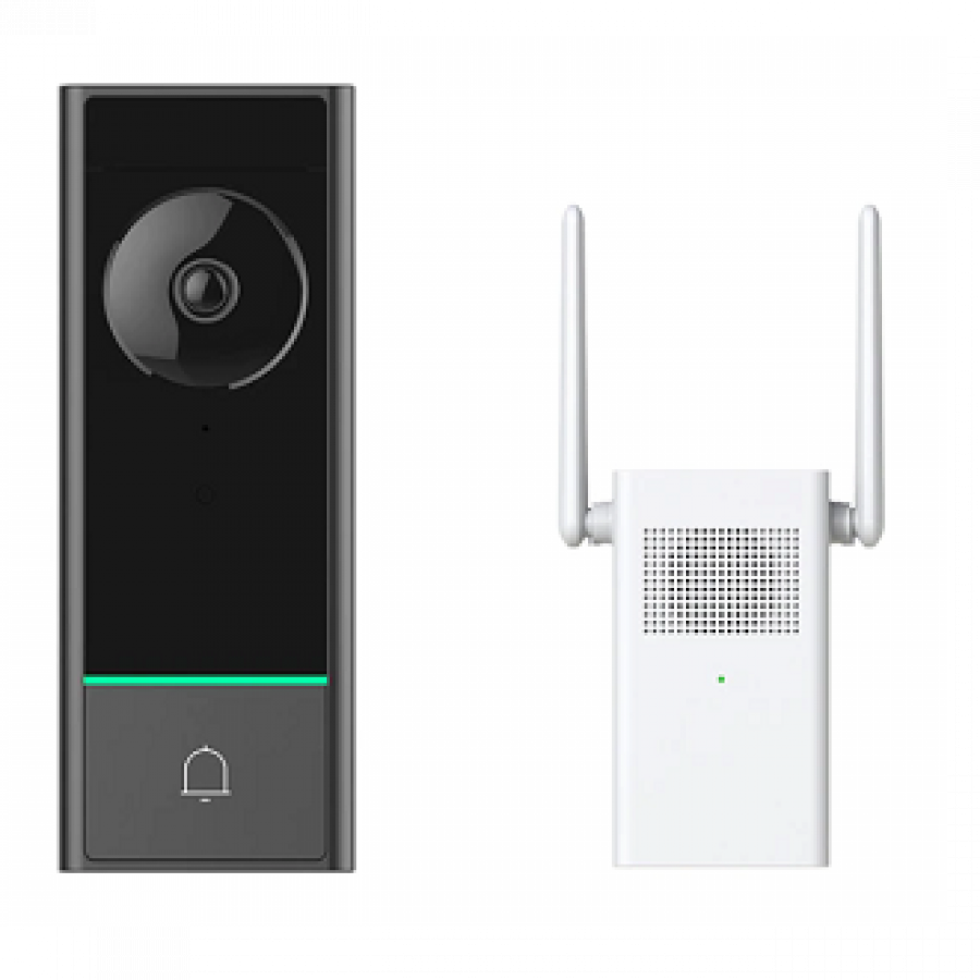 IMOU DB60 Doorbell and DS21 Wi-Fi Extender and Chime