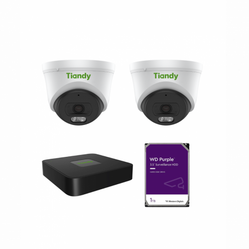 Tiandy KIT 4CH NVR 2*4MP 1TB KIT PL
