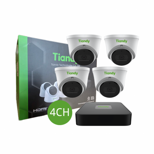 Tiandy KIT 4CH NVR 4*2MP Turret-NO HDD