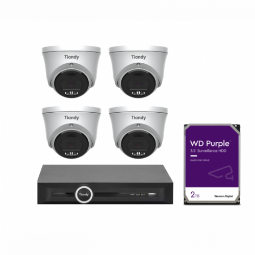 Tiandy KIT 5CH NVR 4*8MP Trilight 2TB KIT