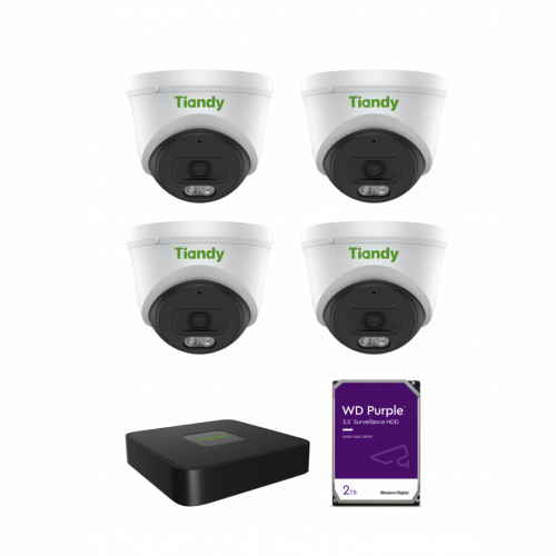 Tiandy KIT 8CH NVR 4*6MP 2TB KIT - PL