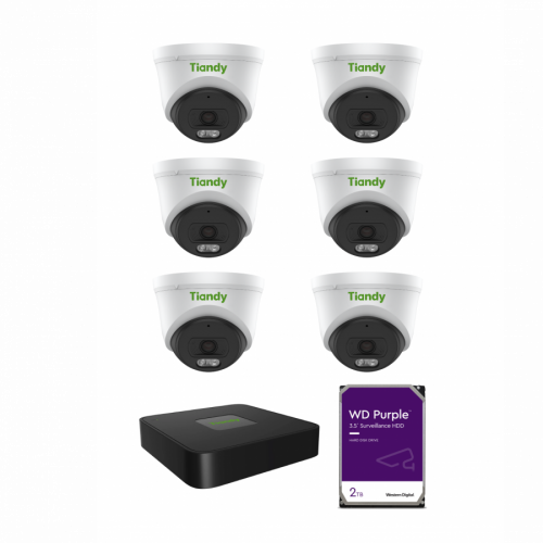 Tiandy KIT 8CH NVR 6*6MP 2TB KIT - PL