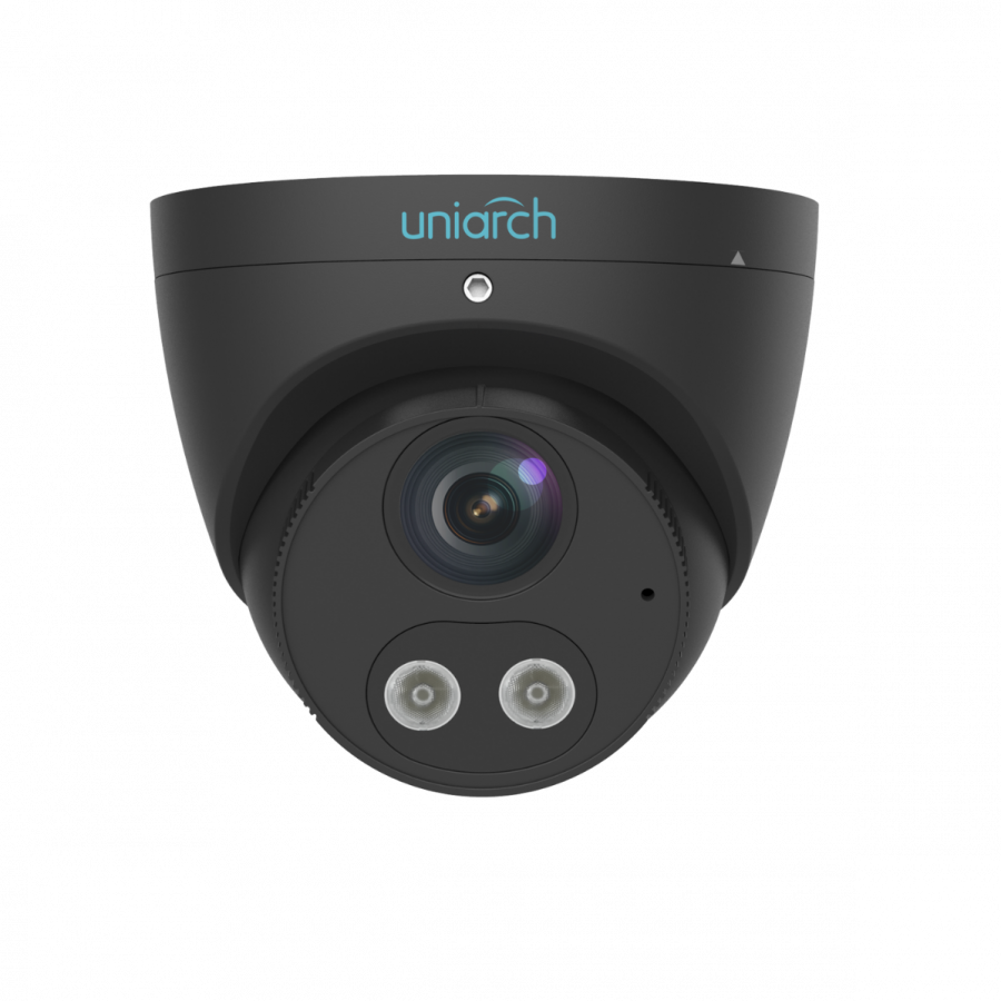 UNIARCH 8MP HD INTELLIGENT LIGHT AND AUDIBLE WARNING FIXED EYEBALL NETWORK CAMERA BLACK