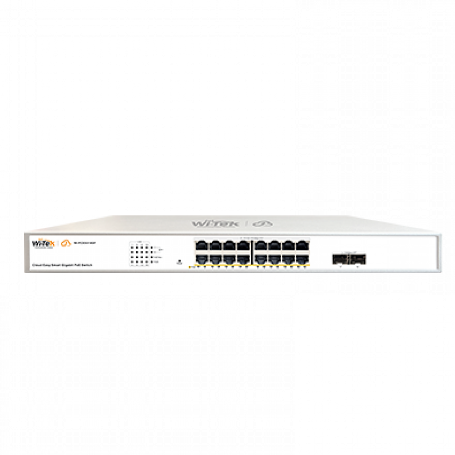 Wi-Tek 16*10/100/1000Mbps RJ45 Ports 2*1000Mbps SFP Slots Cloud Easy Smart PoE Switch