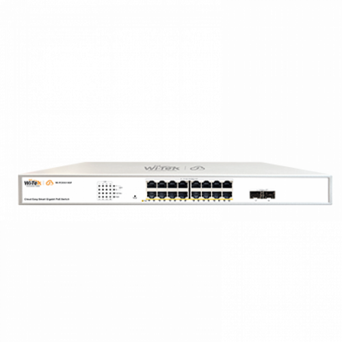 Wi-Tek 16*10/100/1000Mbps RJ45 Ports 2*1000Mbps SFP Slots Cloud Easy Smart PoE Switch